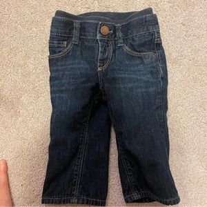 Baby Gap jeans - 6-12 month girl jeans. Lined with cute polka dot pattern.